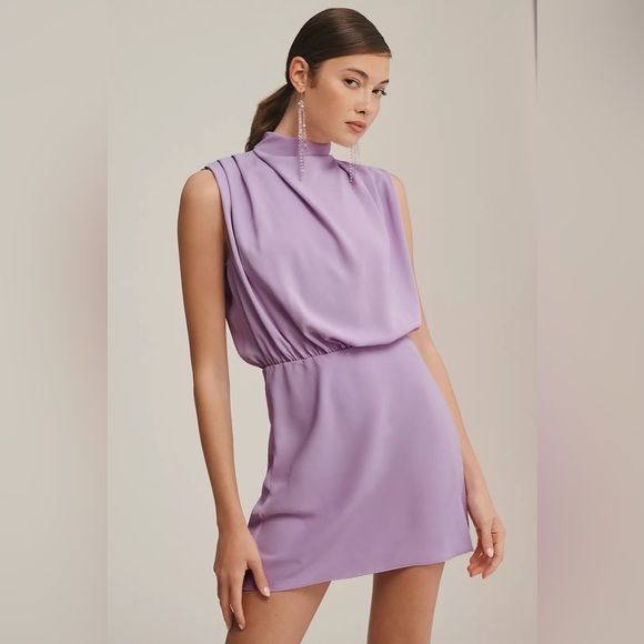 NWOT Amanda Uprichard Franny Mock-Neck Mini Dress Size XL $295 - Picture 3 of 10